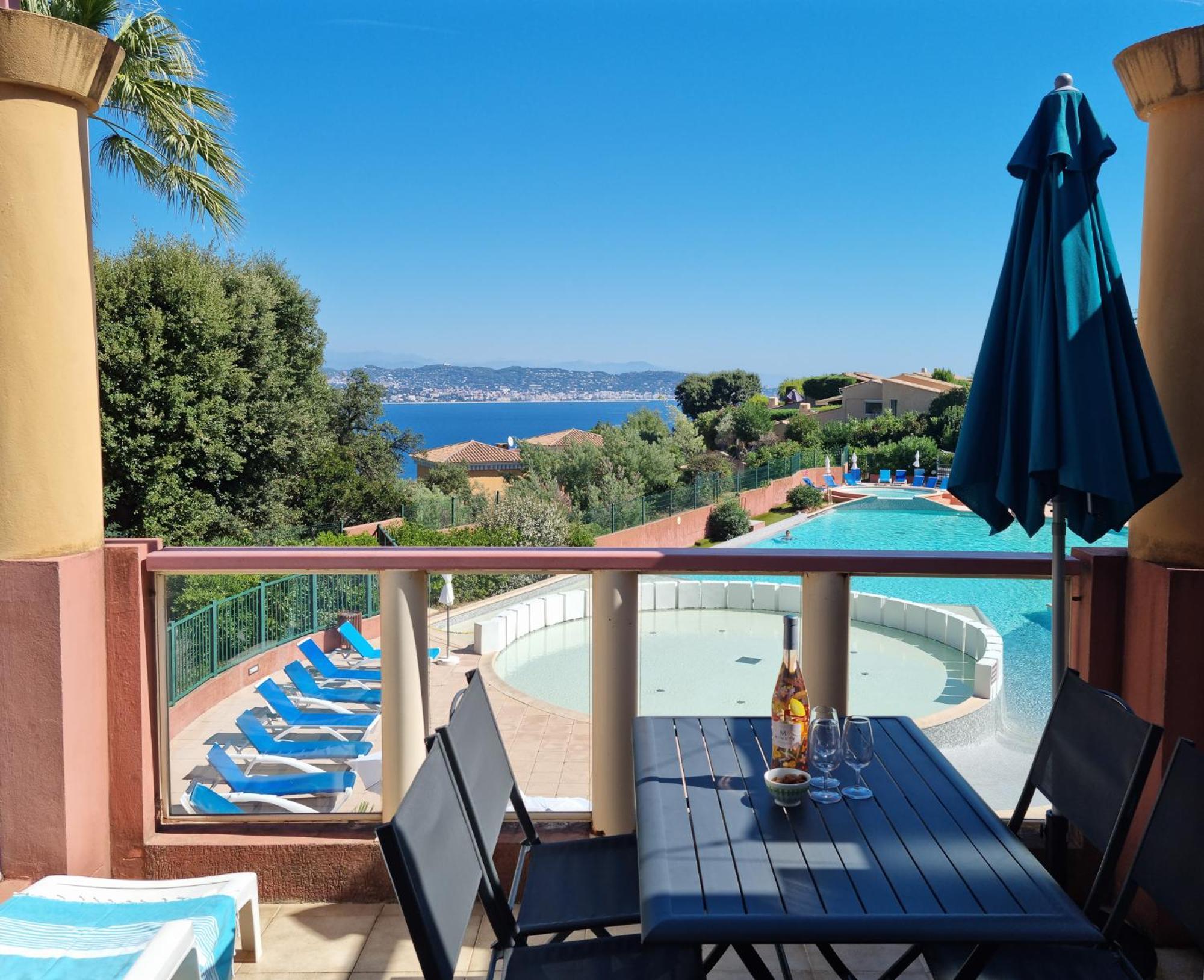 Magnifique Vue Mer Et Piscine - Les Cles De L Esterel Théoule-sur-Mer Exterior foto